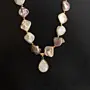 Handcrafted Pearl-Coated Shell Centerpiece Necklace