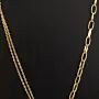 Handcrafted Pearl Shell Gold-Plated Necklace with Distinctive Detail