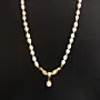 Handcrafted Cultured Pearl Gold-Plated Necklace with Distinctive Detail