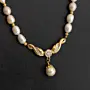Handcrafted Cultured Pearl Gold-Plated Necklace with Distinctive Detail
