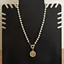 Contemporary Necklace in cultured pearl with coin detail