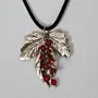 Handcrafted Silver Willow Leaf Agate Necklace with Distinctive Detail