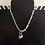 Handcrafted Turquoise Crystal Gold-Pendant Necklace