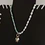 Handcrafted Turquoise Crystal Gold-Pendant Necklace