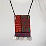 Handcrafted Red Vintage Embroidery Pendant Necklace