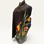 Wool Felt Scarf with Narcissus Flowers