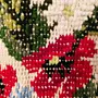 Hand-Embroidered Sleeveless Wool Jacket with Anemones & Daisies