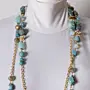 Handcrafted Contemporary Necklace in turquoise