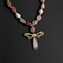  rose quartz with dragonfly detail