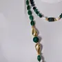 Jade and Agate Double Necklace Set with Ceramic Details
