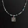 Contemporary Necklace in onyx with Arabic calligraphy detail