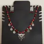 Handcrafted Red Bamboo Coral Necklace & Earrings