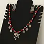 Handcrafted Red Bamboo Coral Necklace & Earrings
