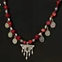 Handcrafted Red Bamboo Coral Necklace & Earrings