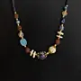 Bohemian Necklace with ceramic beads & bone beads