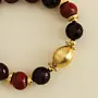 Handcrafted Natural Agate Gold-Plated Bracelet with Distinctive Detail