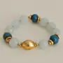 Handcrafted Moonstone Indigo Ceramic Bracelet with Distinctive Detail