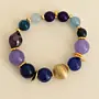 Handcrafted Contemporary Bracelet in amethyst with Distinctive Detail