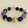 Handcrafted Contemporary Bracelet in amethyst with Distinctive Detail