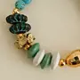 Contemporary Bracelet with turquoise & bone beads