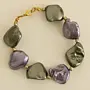 Handcrafted Multicolor Pearl-Coated Shell Bracelet