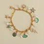 Handcrafted Ivory and Mint Sea Charm Bracelet with Distinctive Detail