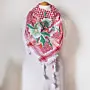 Red Floral Embroidered Keffiyeh Scarf with Turkish-Stitch Embroidery