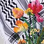 Multicolor Wildflower Embroidered Keffiyeh Scarf