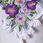 Handcrafted Purple Bouquet Embroidered Keffiyeh Scarf
