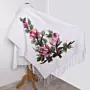 Ivory Rose Felted Shawl with Wool-Felting Technique