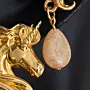 Contemporary Earrings in quartz with floral detail