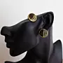 Contemporary Earrings in copper with Arabic calligraphy detail