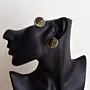 Contemporary Earrings in copper with Arabic calligraphy detail