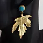 Handcrafted Contemporary Earrings in turquoise with Distinctive Detail