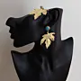 Handcrafted Contemporary Earrings in turquoise with Distinctive Detail