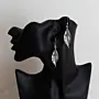 Handcrafted Silver-Plated Olive Leaf Earrings with Distinctive Detail