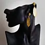 Handcrafted Gold-Plated Olive Leaf Earrings with Distinctive Detail