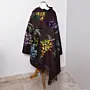 Brown Multicolor Full Felted Shawl with Wool-Felting Technique
