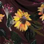 Burgundy Sunflower Felted Shawl with Wool-Felting Technique