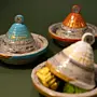 Handmade Recycled Newspaper Mini Tagine Set 4 Pieces 10x15 cm