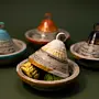 Handmade Recycled Newspaper Mini Tagine Set 4 Pieces 10x15 cm