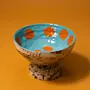Handmade Recycled Newspaper Serving Bowl Set 4 Pieces 7x10 cm