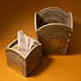 Handwoven Recycled Newspaper Tissue Box 16x15 cm