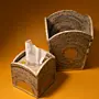Handwoven Recycled Newspaper Tissue Box, 16x15 cm thumbnail