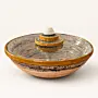 Recycled Newspaper Serving Dish with Clear Plexiglass Lid 7x15 cm