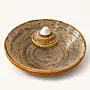 Recycled Newspaper Serving Dish with Clear Plexiglass Lid 7x15 cm