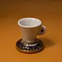 Espresso Cup Set with Recycled Newspaper Bases 6 Pieces 8x8 cm