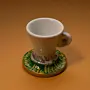 Espresso Cup Set with Recycled Newspaper Bases 6 Pieces 8x8 cm