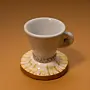 Espresso Cup Set with Recycled Newspaper Bases 6 Pieces 8x8 cm