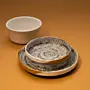 Ceramic Bowl Set with Recycled Newspaper Bases 4 Pieces 6x12 cm
